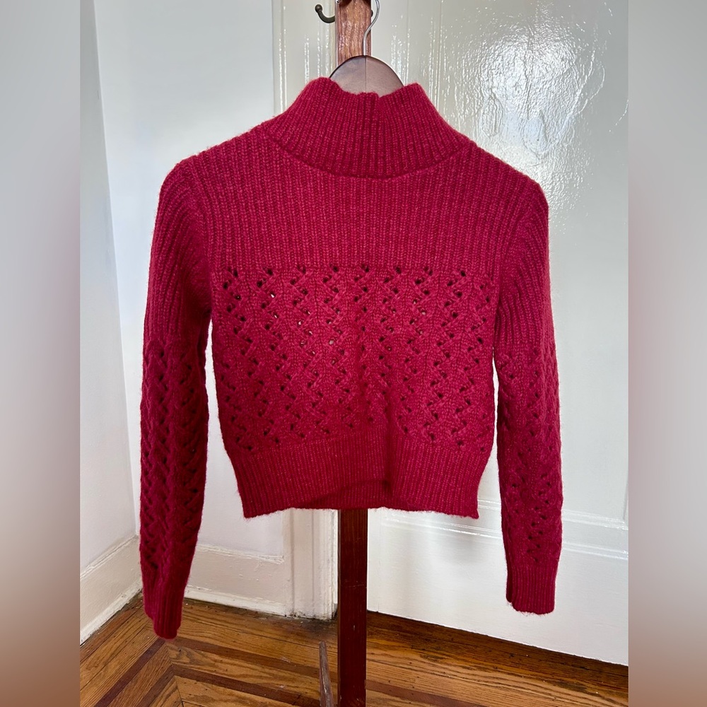 Rebecca Taylor Burgundy Cowl Neck Sweater